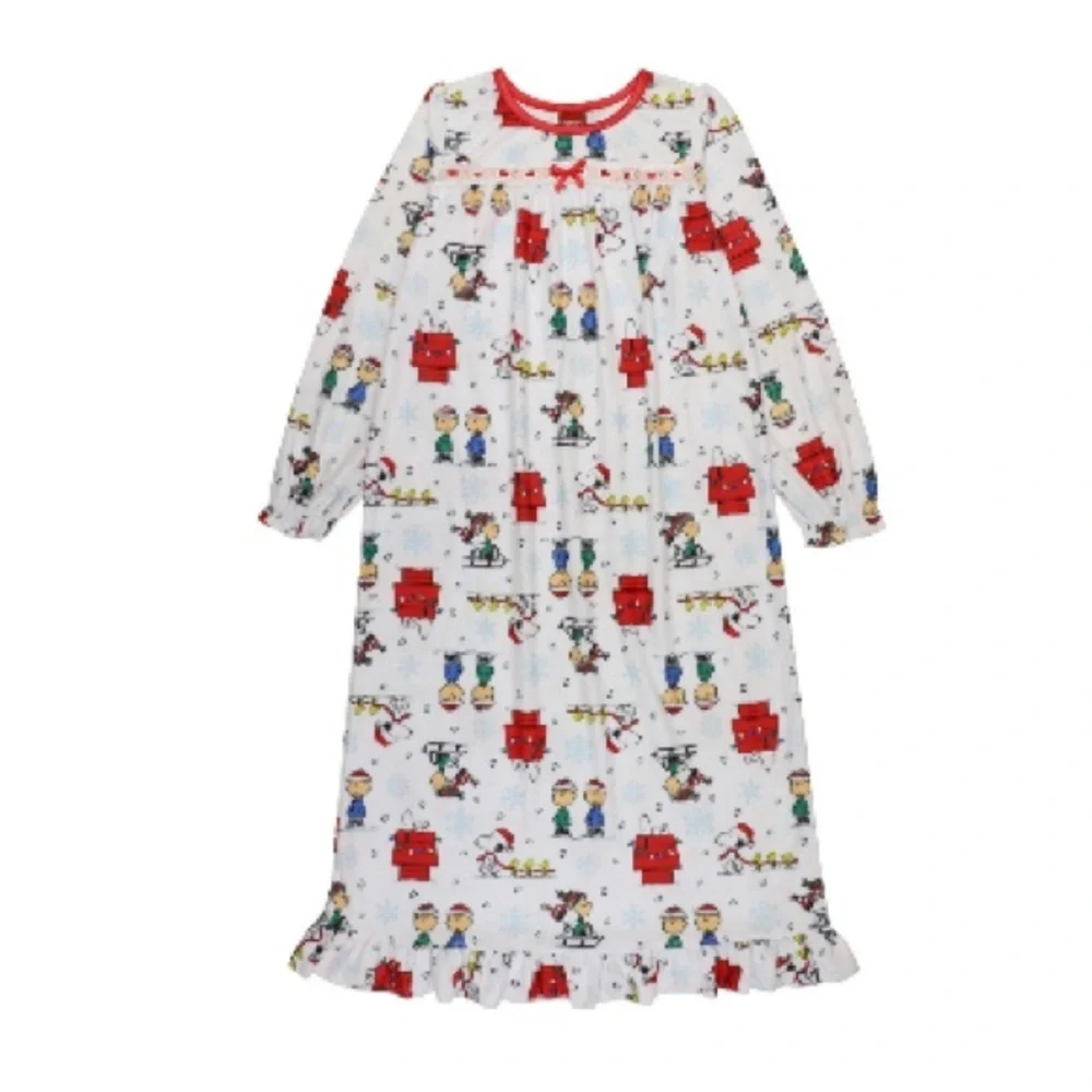 Peanuts Toddler Girls Granny Pullover Night Gown, night pajamas 2T